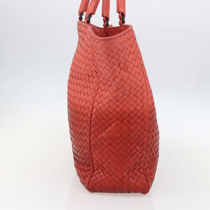 Bottega Veneta Intrecciato Tote Leather, ORANGE, LEATHER, Tote bag