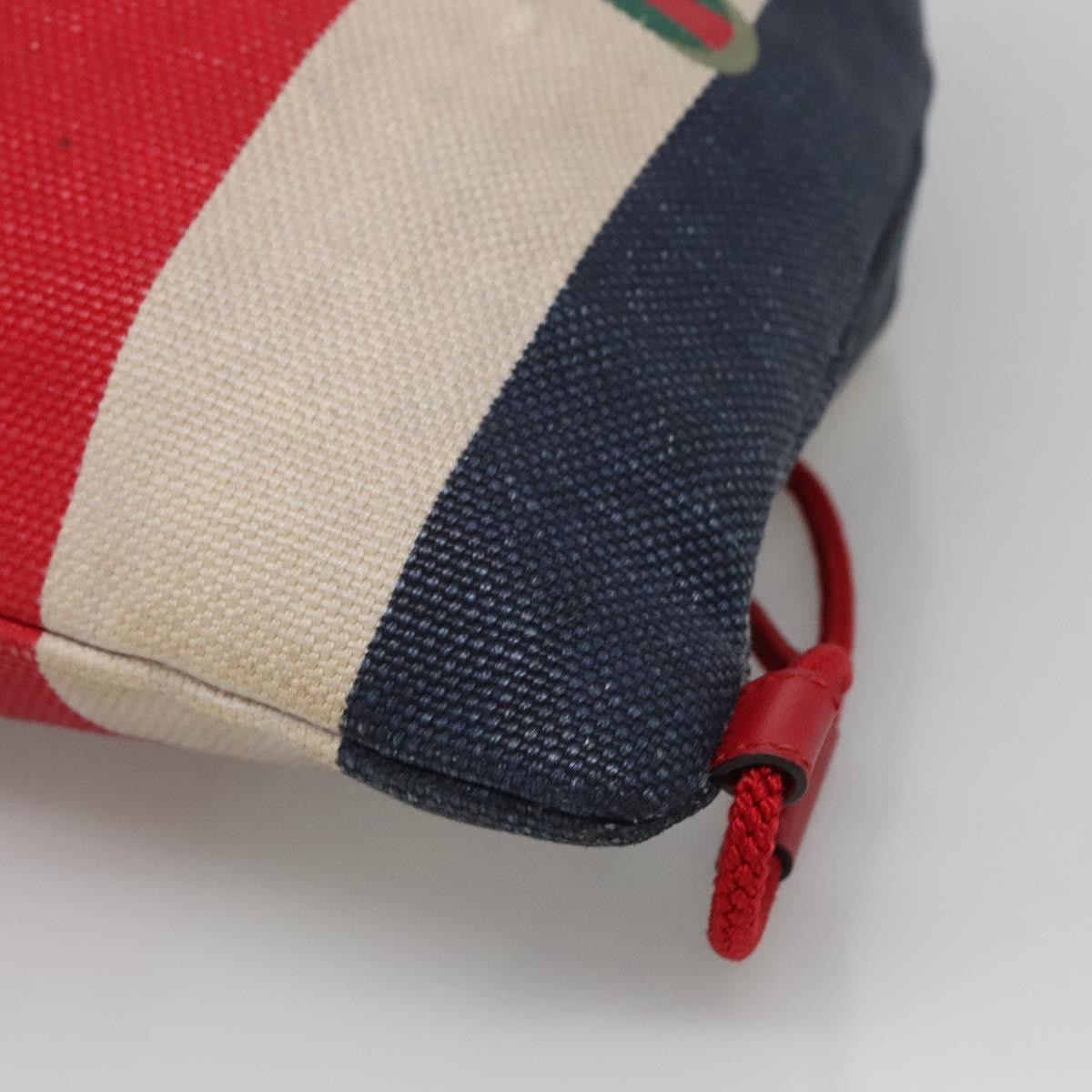 Gucci Logo Drawstring Backpack Striped Canvas, Multicolour, Canvas, Backpack