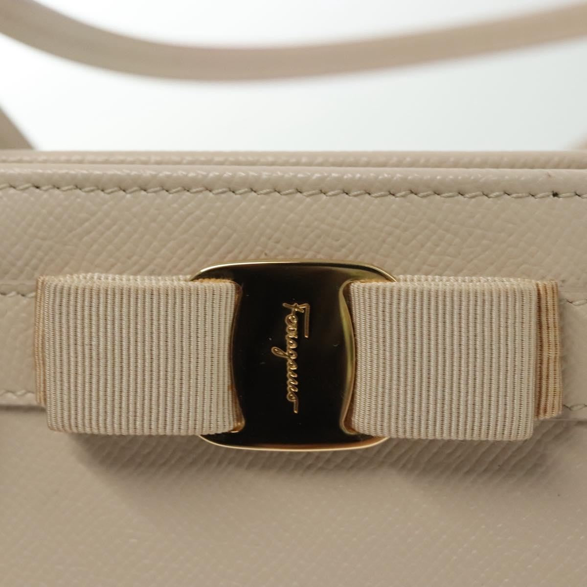 Salvatore Ferragamo Vala tote Leather, BEIGE, LEATHER, Tote bag