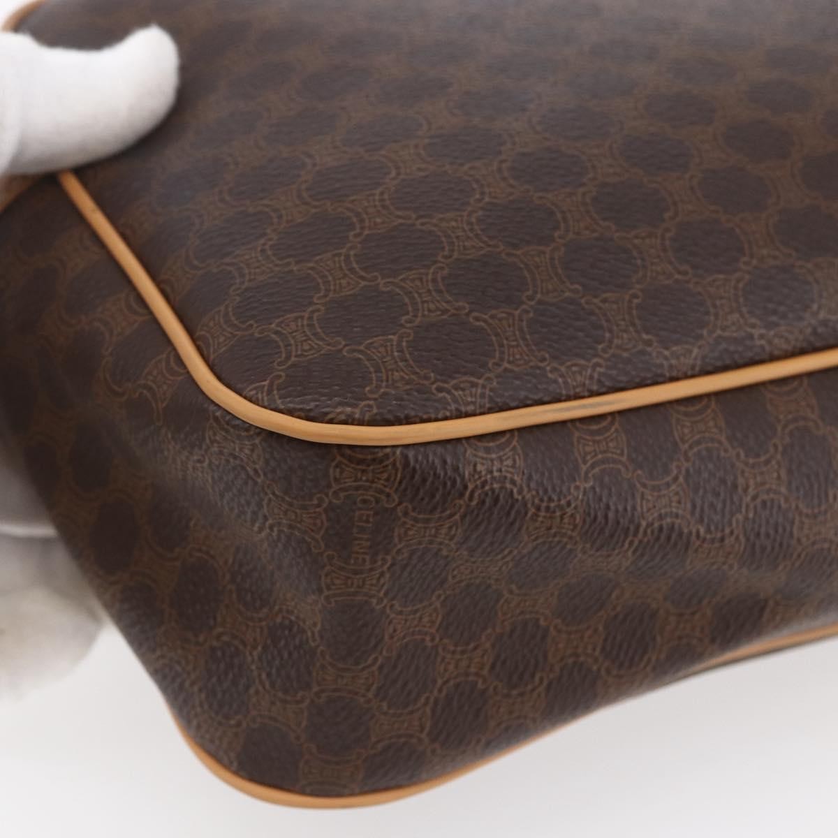 Celine Macadam Shoulder Bag PVC Leather, BROWN, PVC, Shoulder bag