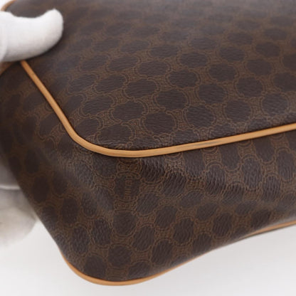 Celine Macadam Shoulder Bag PVC Leather, BROWN, PVC, Shoulder bag