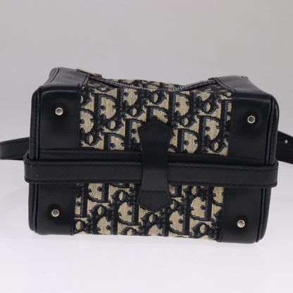 Christian Dior Trotter Oblique canvas et cuir, NAVY, CANVAS, Shoulder bag