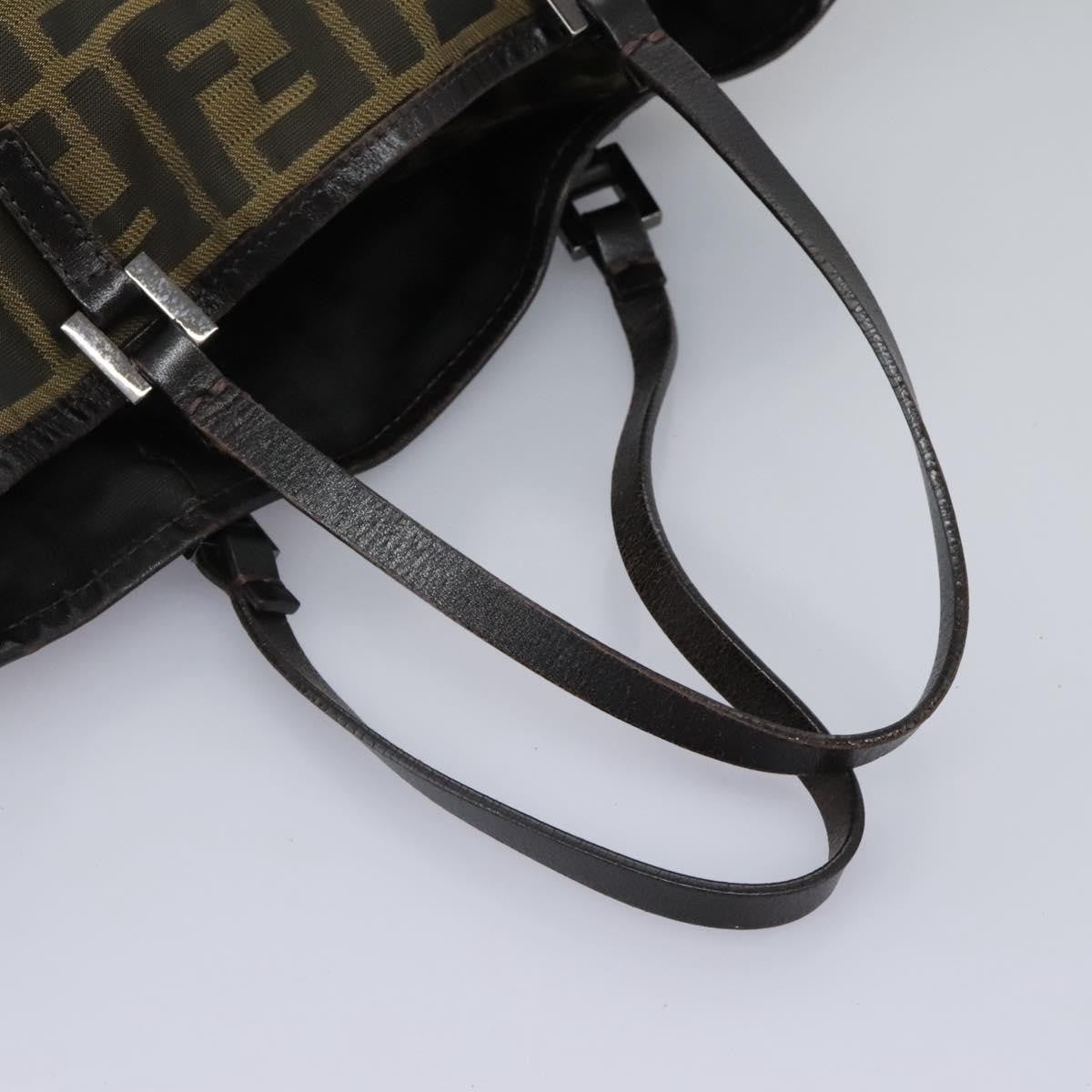 Fendi Open Shopping Tote Zucca Canvas, KHAKI, CANVAS, Tote bag