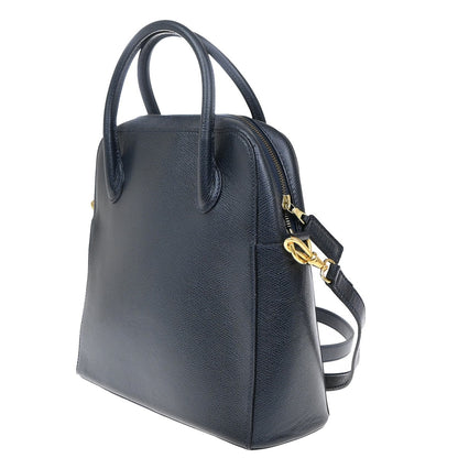 Celine Handbag Leather, NAVY, LEATHER, Handbag