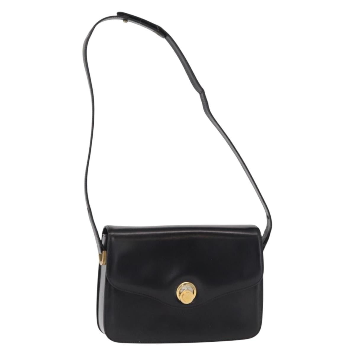 Gucci Vintage Shoulder Bag Leather, BLACK, LEATHER, Shoulder bag