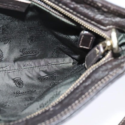 Gucci Zip Top Messenger Bag Guccissima Leather, BROWN, LEATHER, Shoulder bag