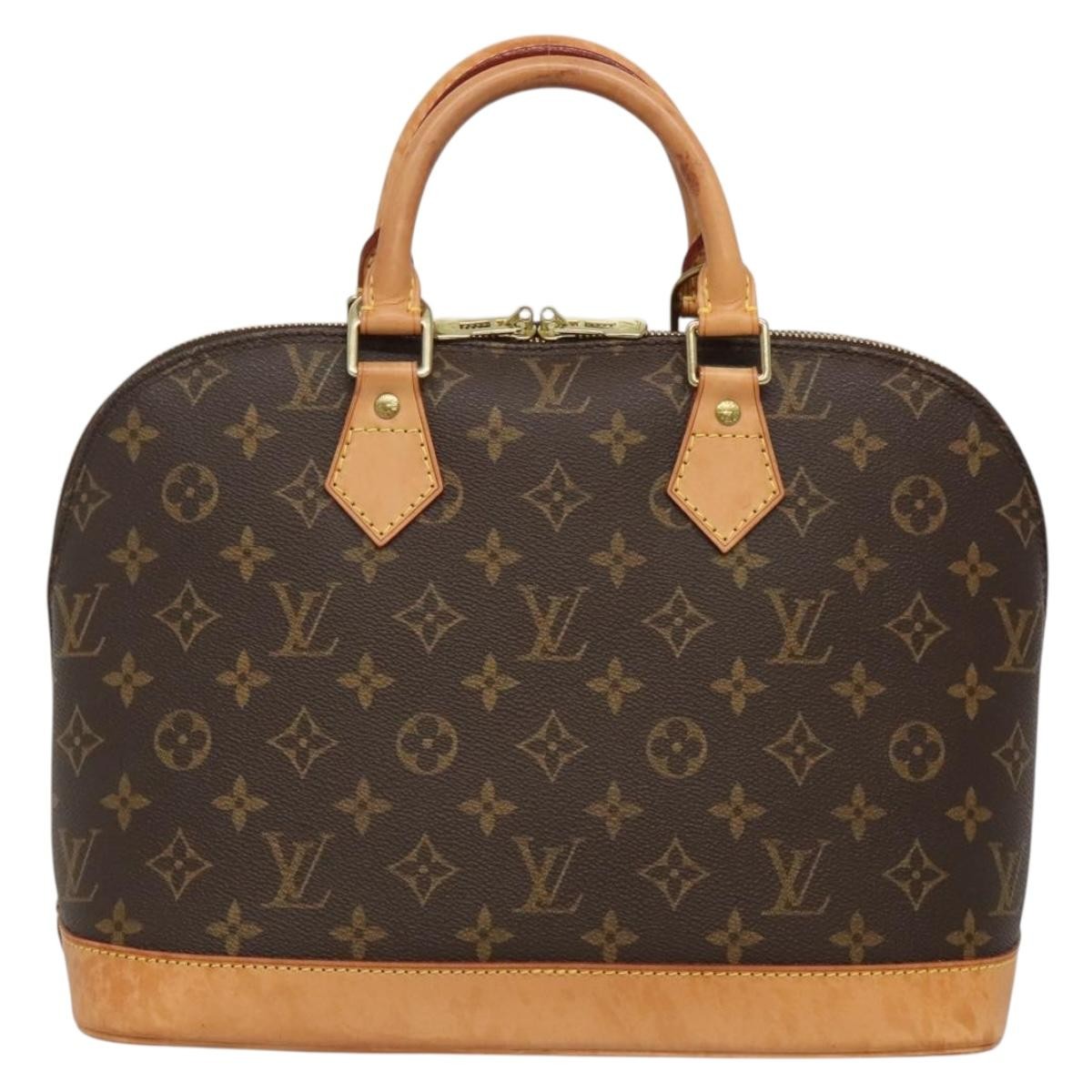 Louis Vuitton Alma Handbag Monogram Canvas, BROWN, CANVAS, Handbag