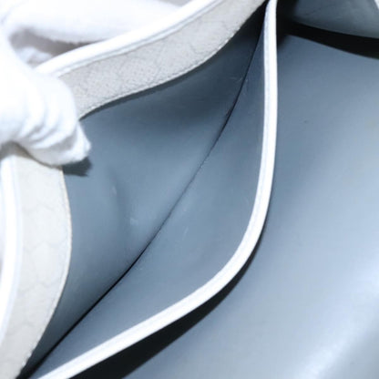 Christian Dior Vintage Honeycomb chain Canvas, WHITE, CANVAS, Handbag