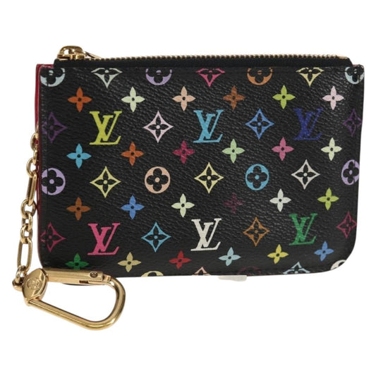 Louis Vuitton Pochette clés NM Monogram Multicolor Canvas, BLACK, CANVAS, Wallets