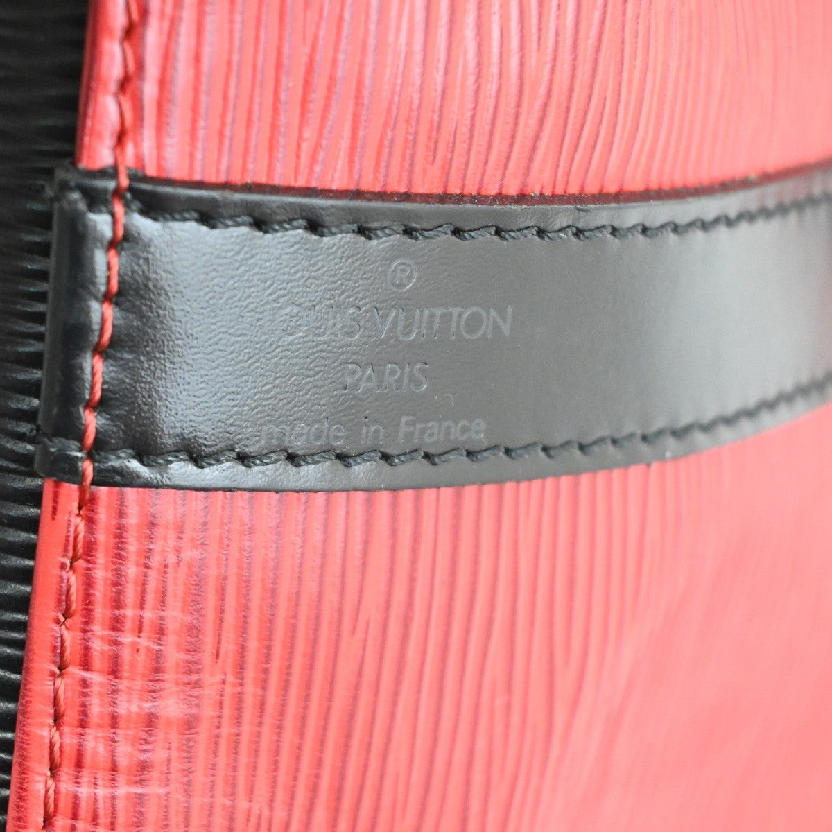 Louis Vuitton Bicolor Petit Noe Handbag Epi Leather, RED, LEATHER, Shoulder bag