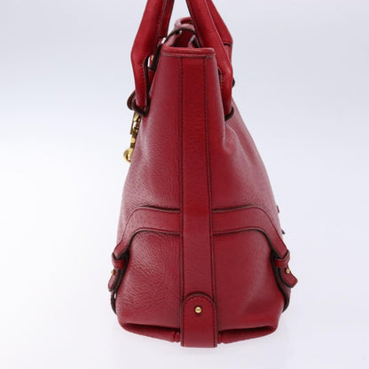 Salvatore Ferragamo Gancini handbag Leather, RED, LEATHER, Handbag
