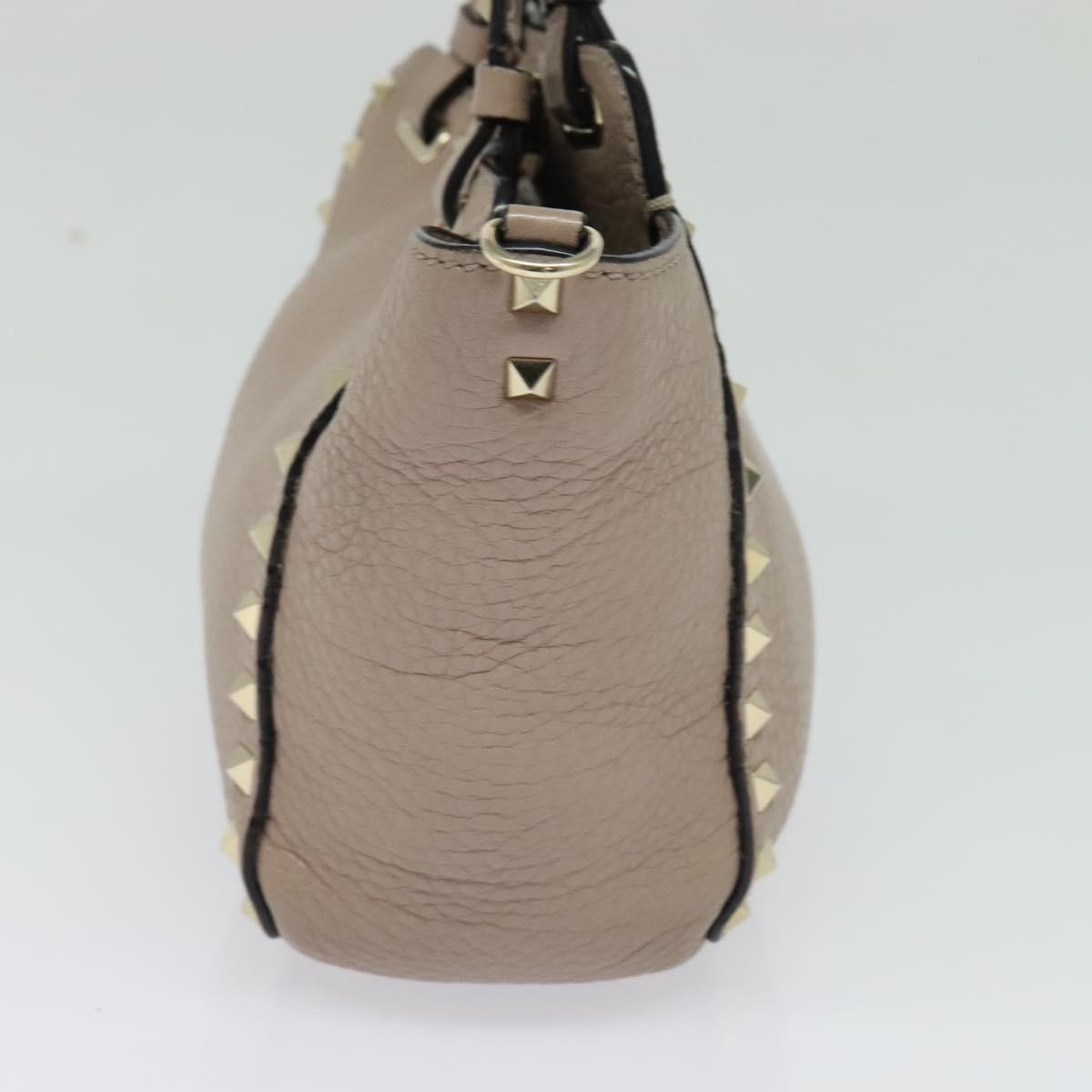 Valentino Garavani Rockstud Tote Pebbled Leather, BEIGE, LEATHER, Tote bag