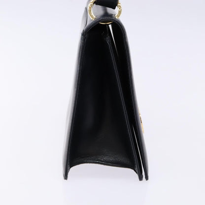 Salvatore Ferragamo Gancini Shoulder Bag Leather, NAVY, LEATHER, Shoulder bag