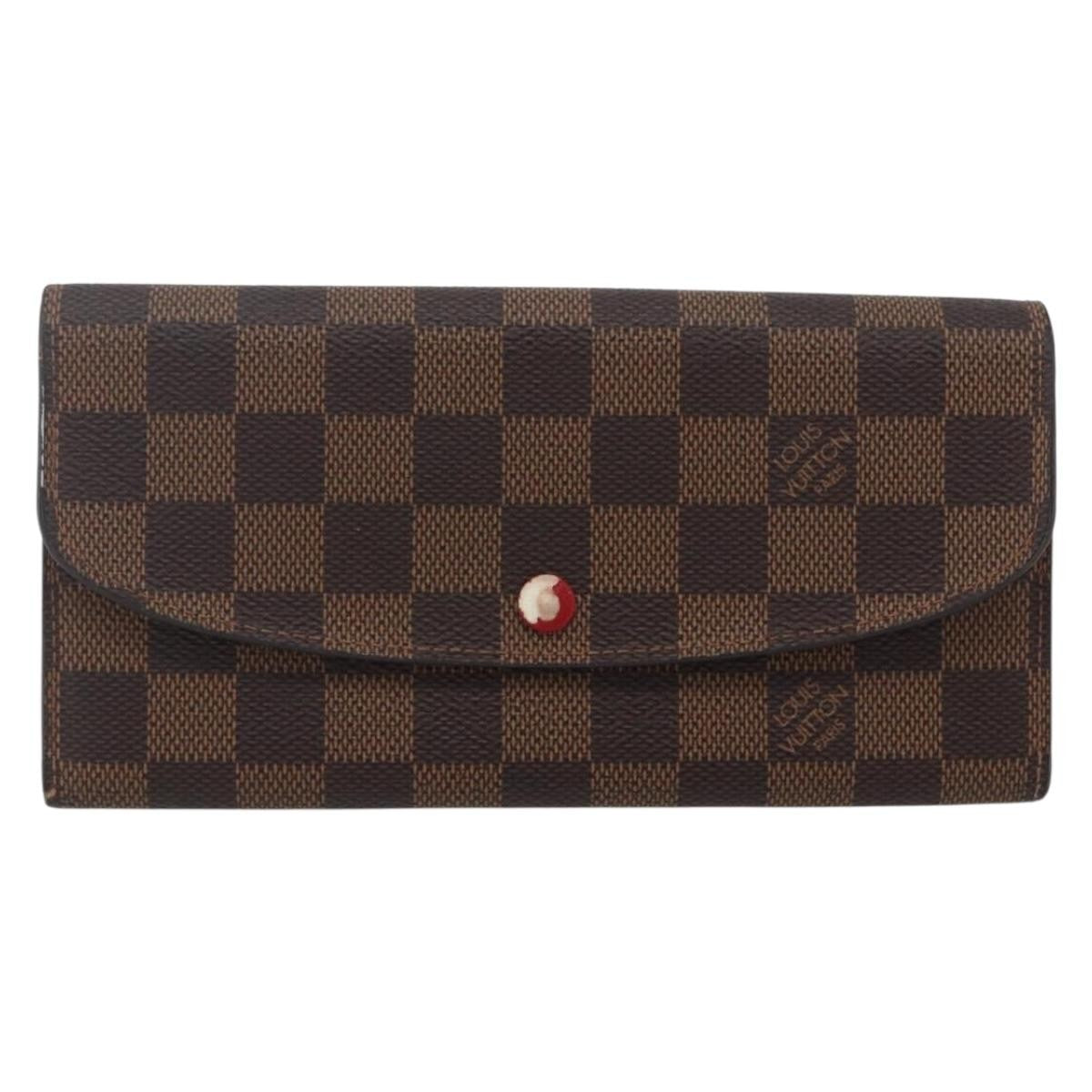 Louis Vuitton Emilie Wallet Damier, BROWN, CANVAS, Wallets
