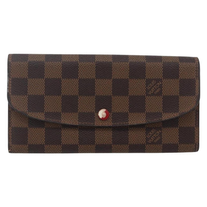 Louis Vuitton Emilie Wallet Damier, BROWN, CANVAS, Wallets