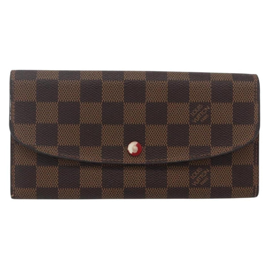 Louis Vuitton Emilie Wallet Damier, BROWN, CANVAS, Wallets