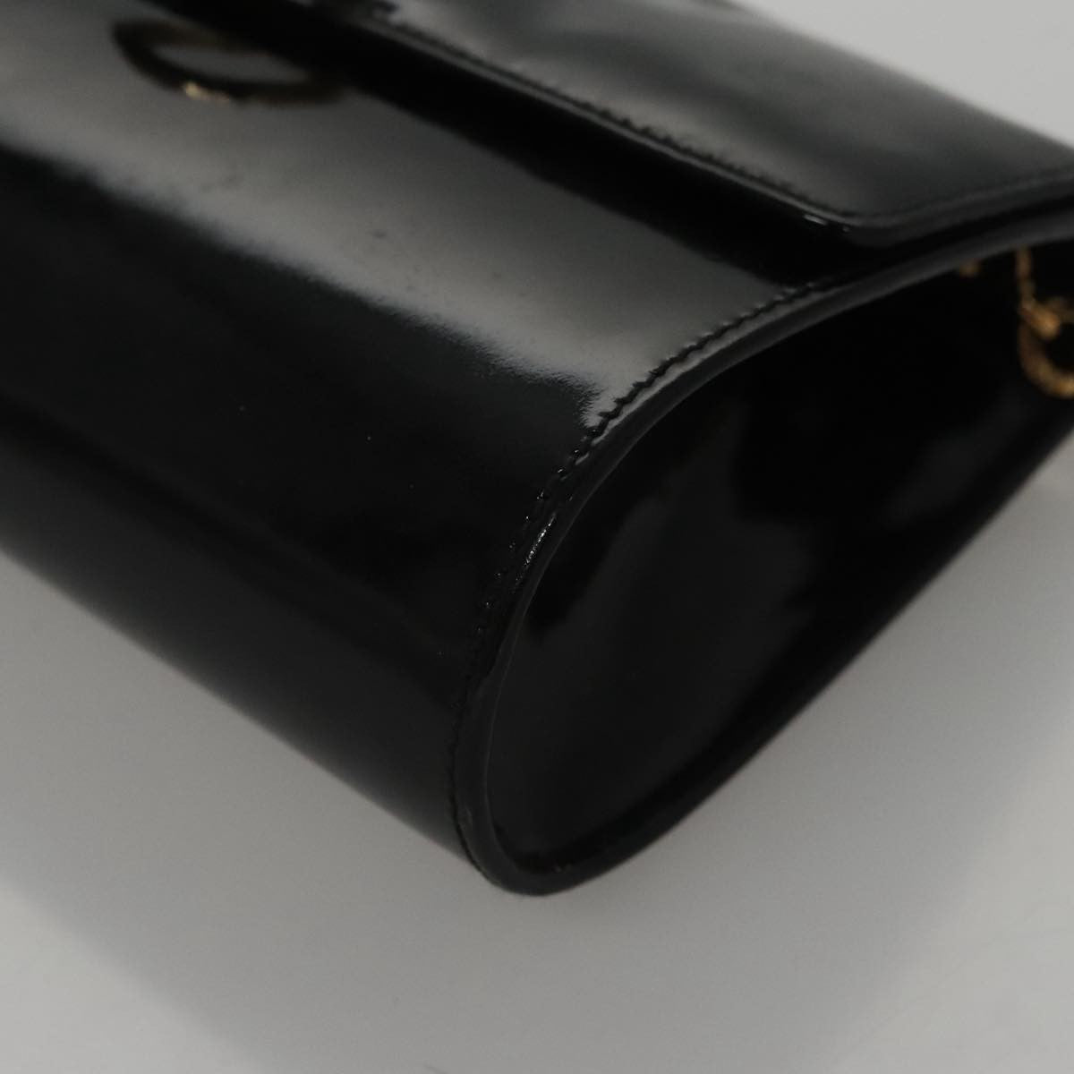 Salvatore Ferragamo Gancini Box Crossbody Bag Patent leather, BLACK, PATENT_LEATHER, Shoulder bag