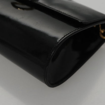 Salvatore Ferragamo Gancini Box Crossbody Bag Patent leather, BLACK, PATENT_LEATHER, Shoulder bag