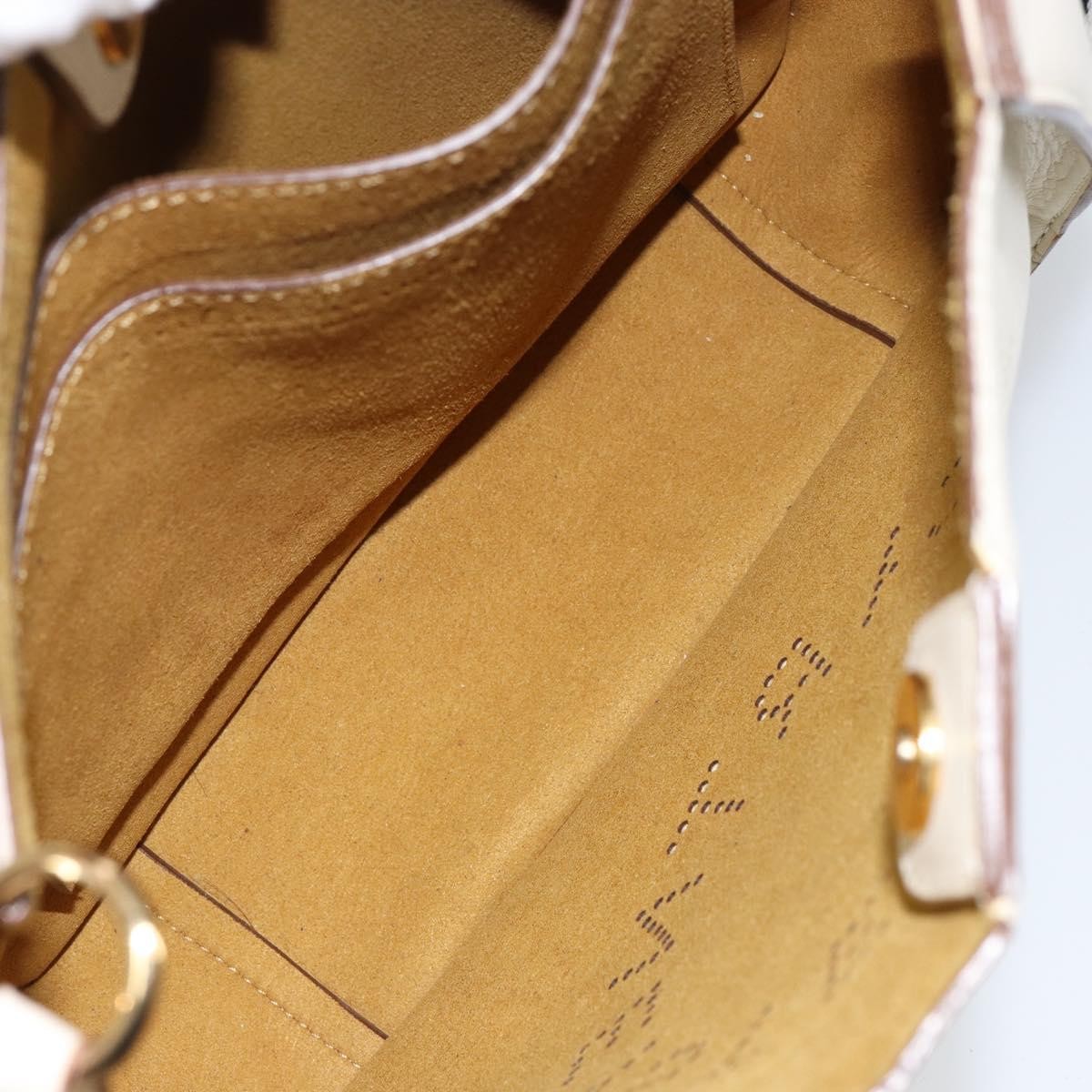 Stella McCartney Logo Crossbody Bag Perforated Faux Leather, BEIGE, LEATHER, Shoulder bag