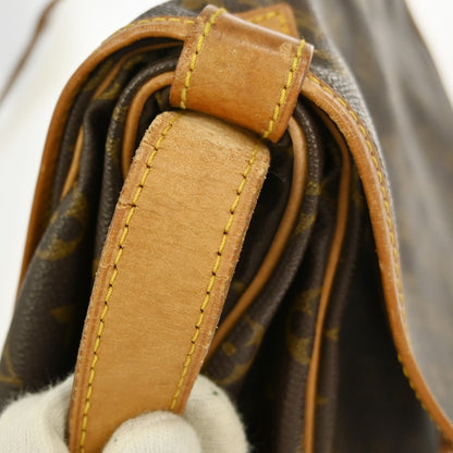 Louis Vuitton Saumur Handbag Monogram Canvas, BROWN, CANVAS, Shoulder bag