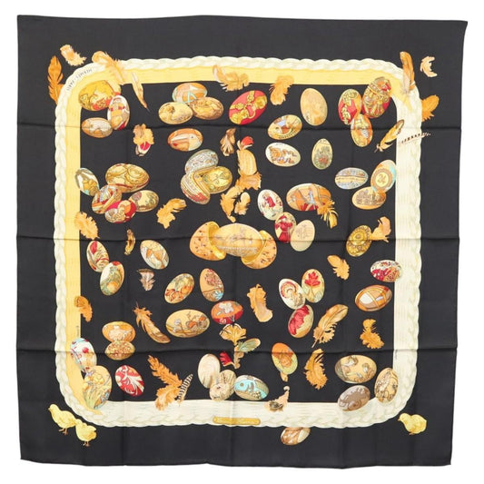 Hermes Carré 90 Silk multicolor, BLACK, SILK, Scarve & shawl