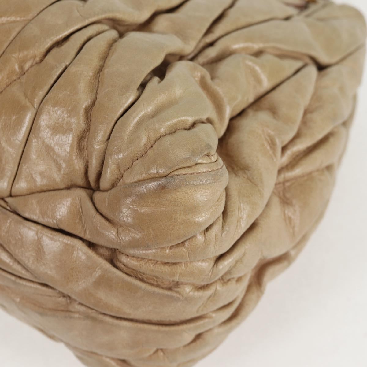 Miu Miu Coffer Convertible Satchel Leather, BEIGE, LEATHER, Handbag