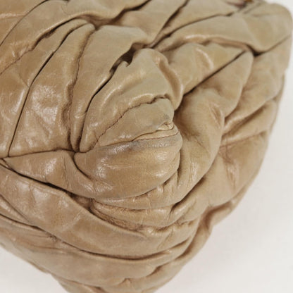 Miu Miu Coffer Convertible Satchel Leather, BEIGE, LEATHER, Handbag