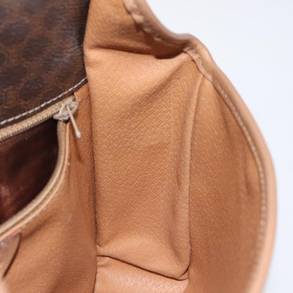 Celine Macadam Shoulder Bag PVC Leather, BROWN, CANVAS, Shoulder bag