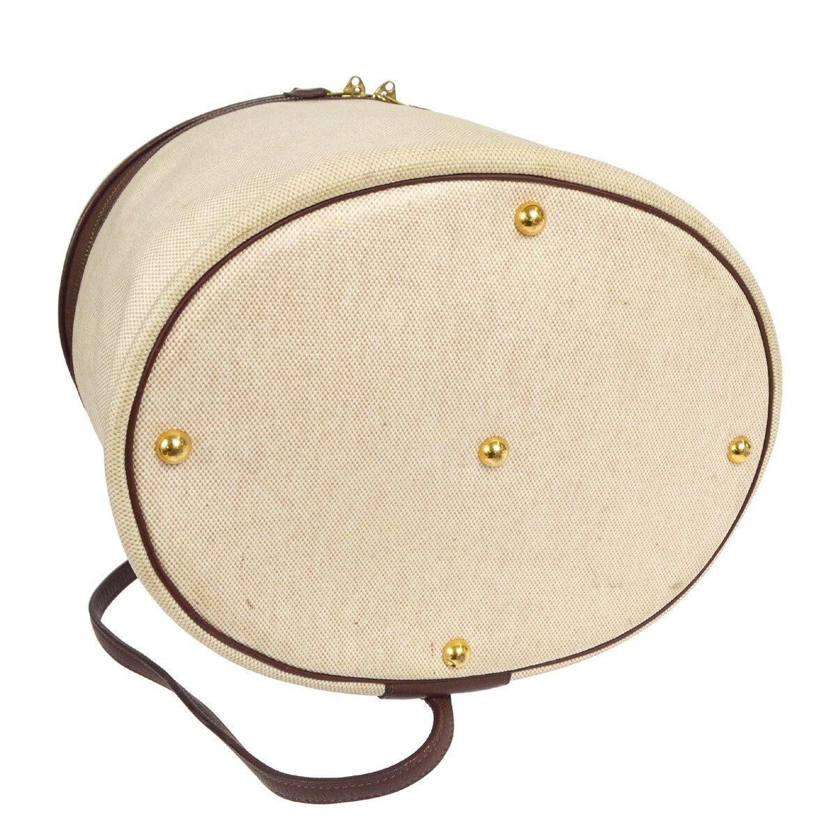 Hermes Vintage Clutch Canvas, BEIGE, CANVAS, Clutche & pouche