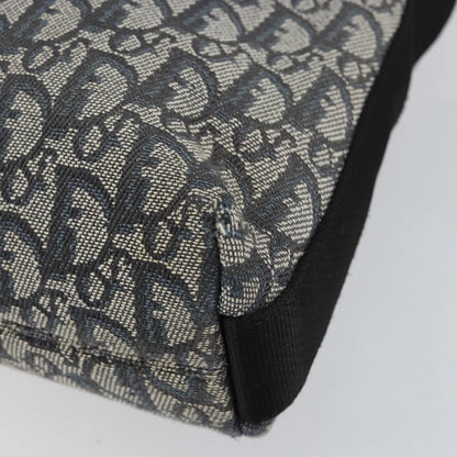 Christian Dior Vintage Trotter Shoulder Bag Canvas, NAVY, CANVAS, Shoulder bag