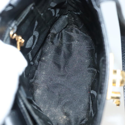 Salvatore Ferragamo Vintage Handbag Leather, BLACK, LEATHER, Handbag