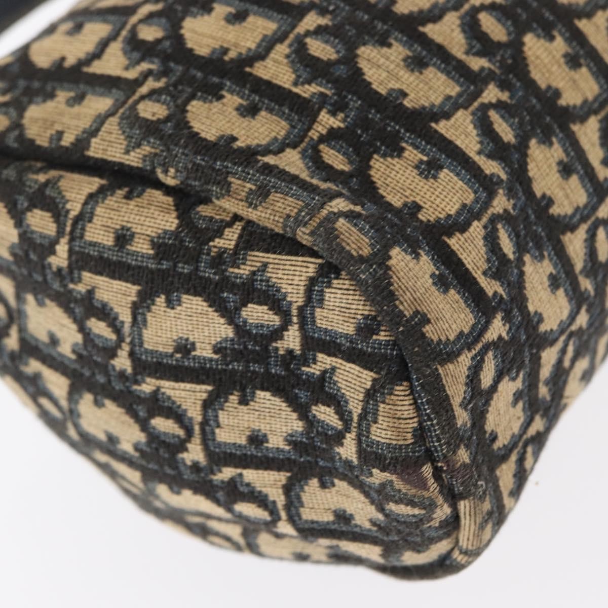 Christian Dior Vintage Trotter Handbag Canvas, NAVY, CANVAS, Handbag