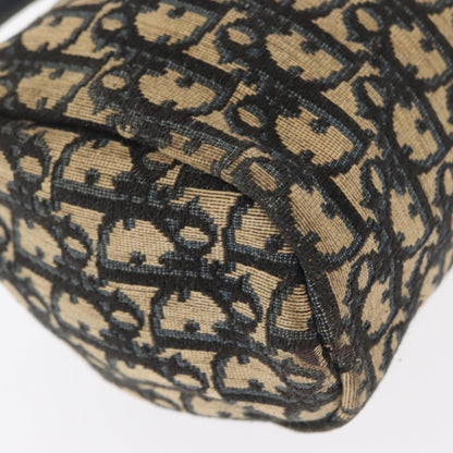 Christian Dior Vintage Trotter Handbag Canvas, NAVY, CANVAS, Handbag