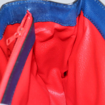 Celine Vintage turn lock shoulder bag Leather, BLUE, LEATHER, Handbag