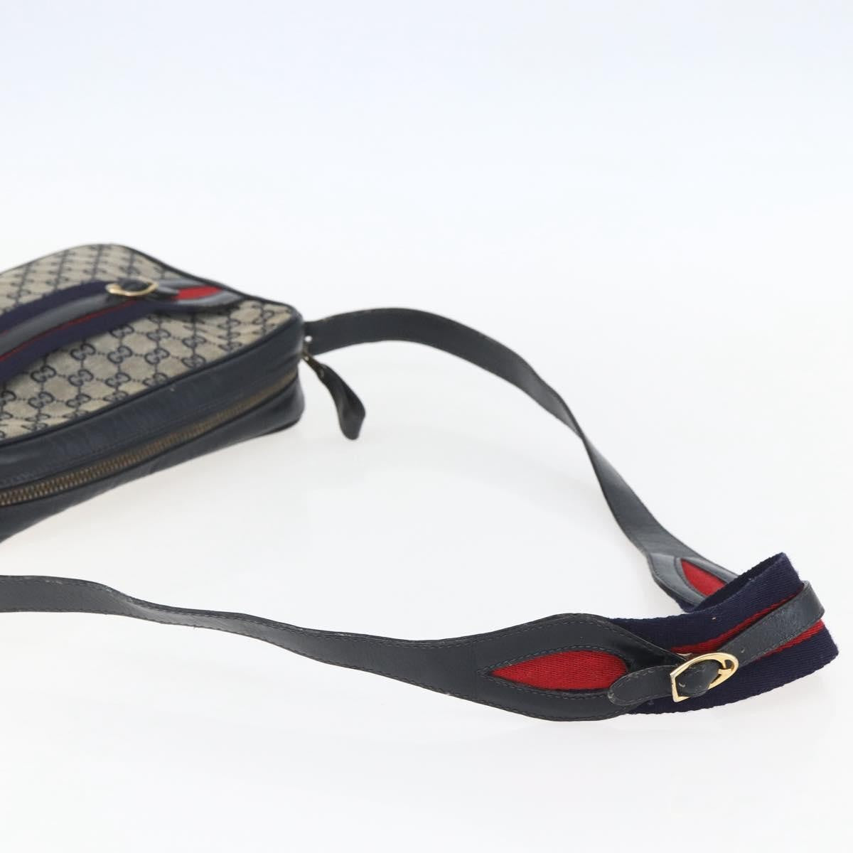 Gucci Sherry line shoulder bag Canvas, NAVY, CANVAS, Shoulder bag