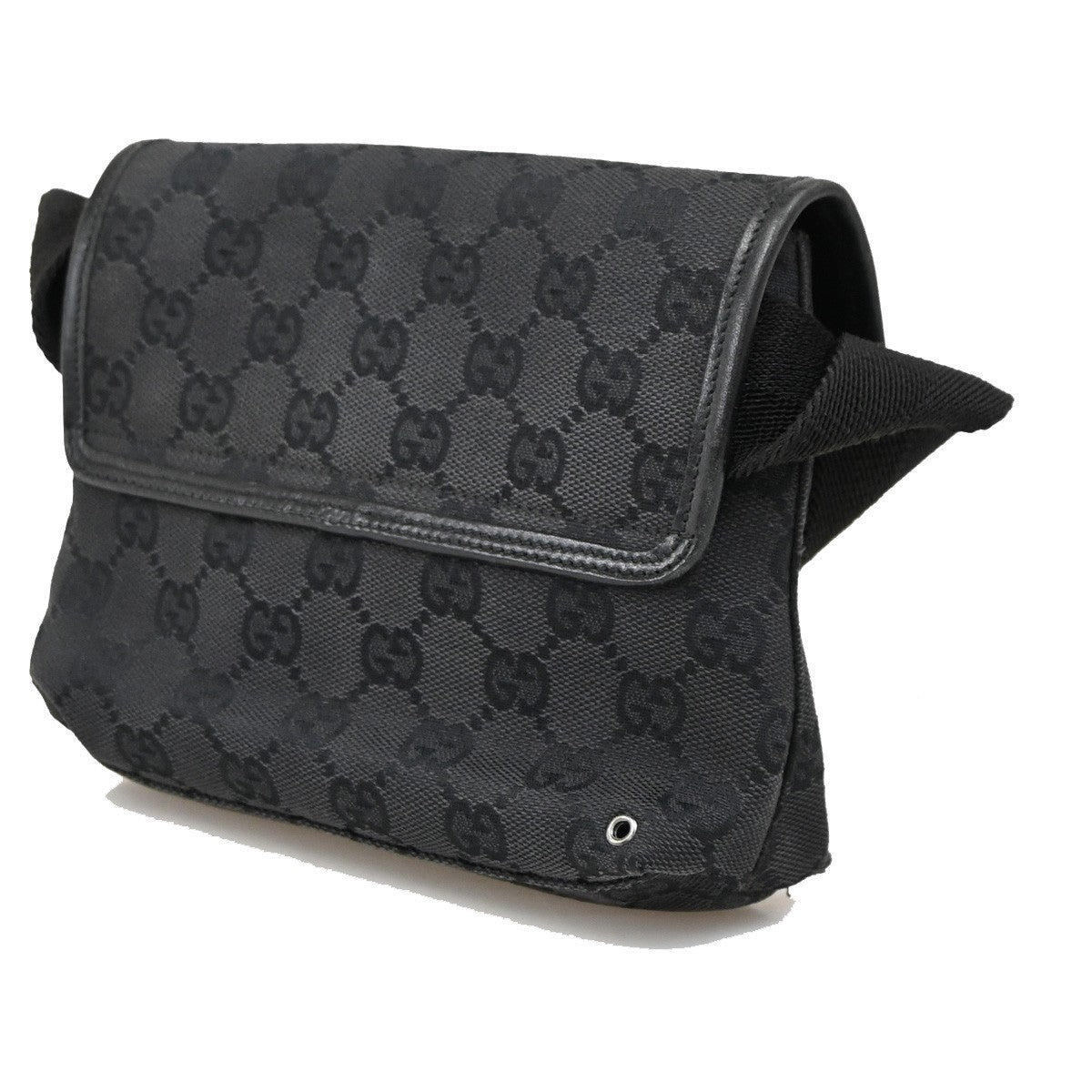 Gucci Vintage Jackie Waist Bag GG Canvas, BLACK, CANVAS, Shoulder bag