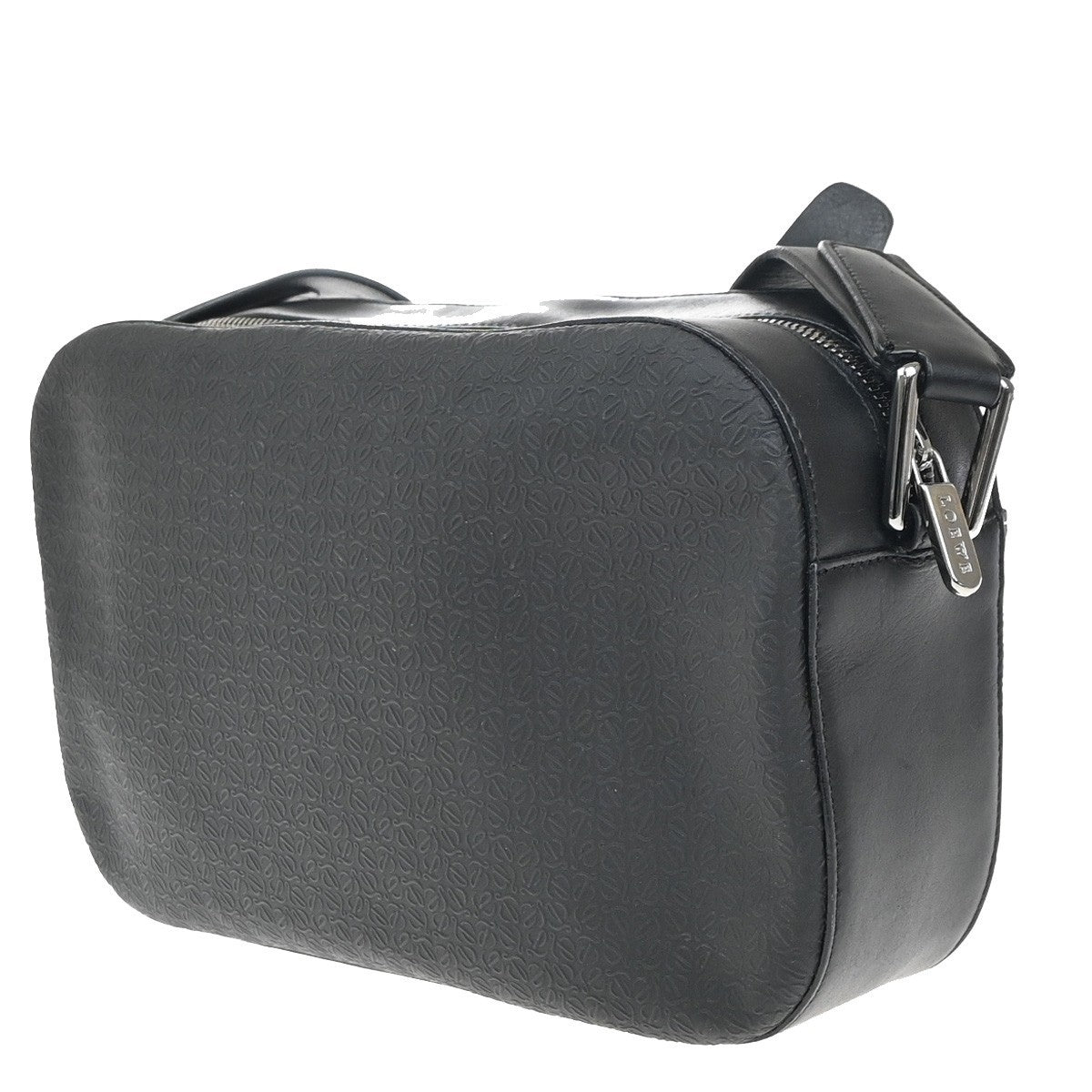 Loewe Anagram Shoulder Bag Leather, BLACK, PVC, Shoulder bag