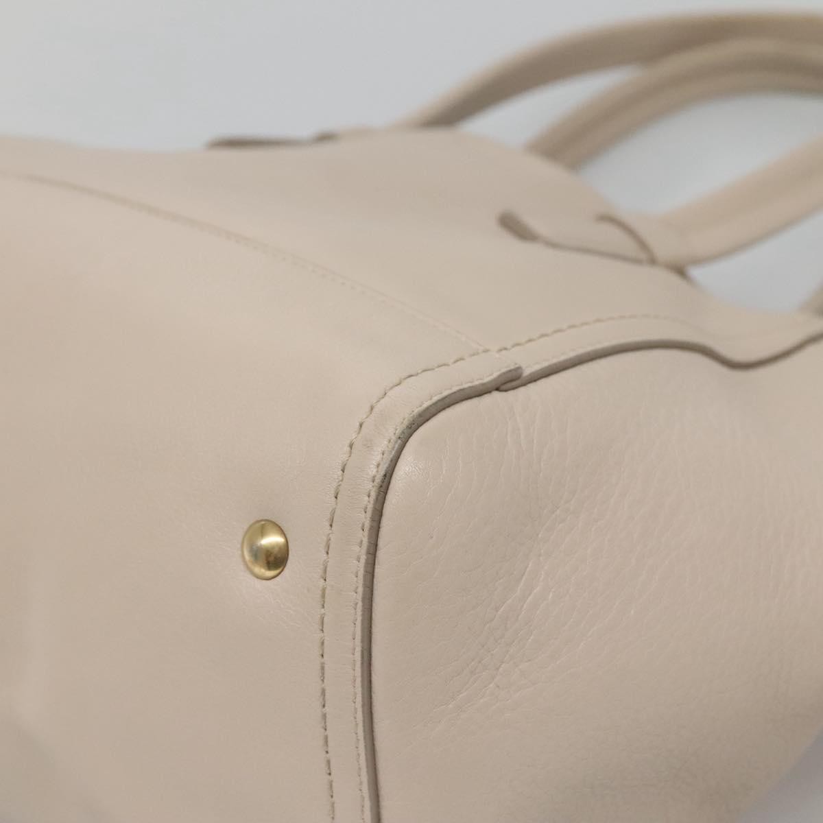 Salvatore Ferragamo Gancini Tote Leather, BEIGE, LEATHER, Tote bag