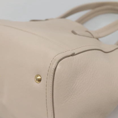 Salvatore Ferragamo Gancini Tote Leather, BEIGE, LEATHER, Tote bag