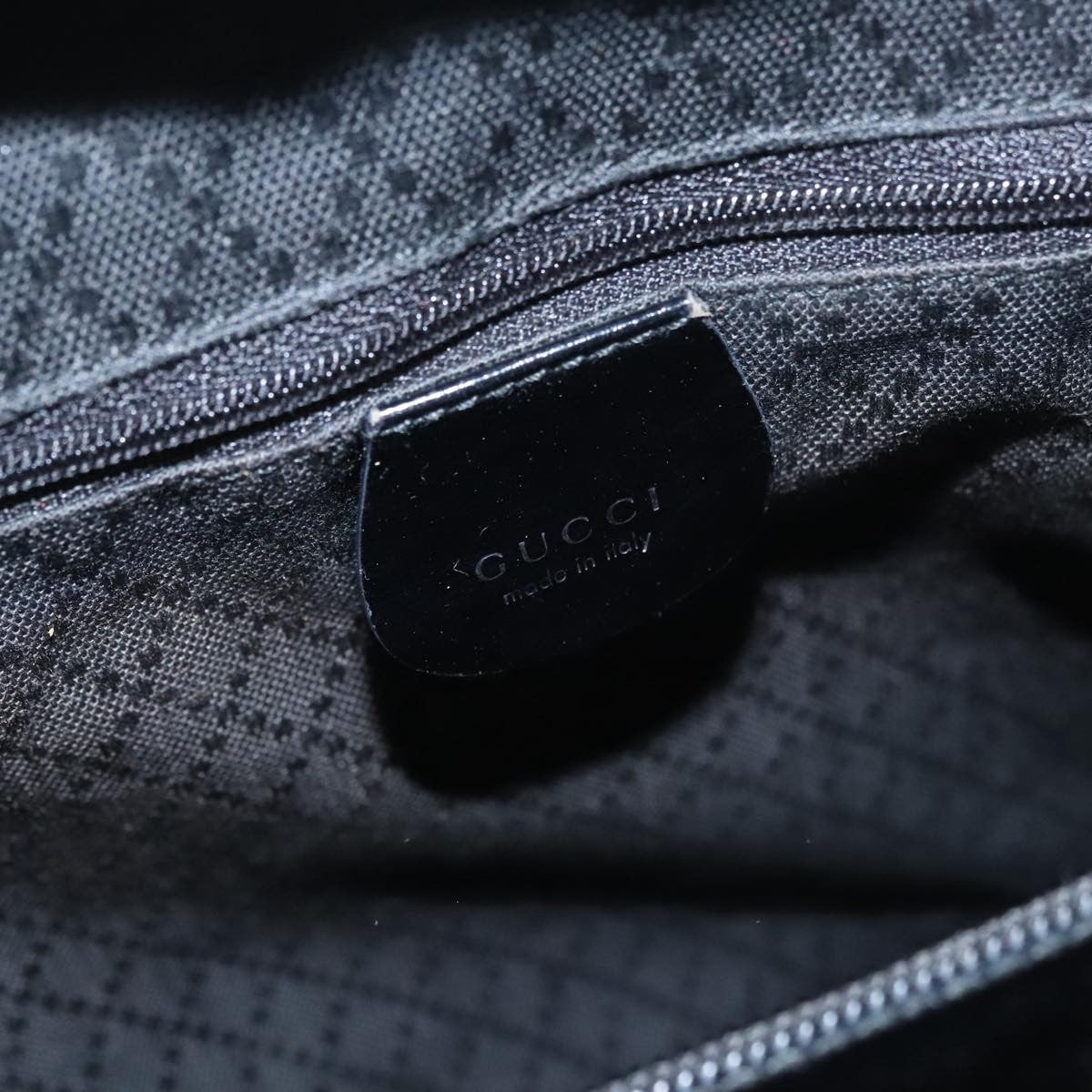 Gucci Vintage Bamboo Handle Tote Nylon, BLACK, NYLON, Tote bag