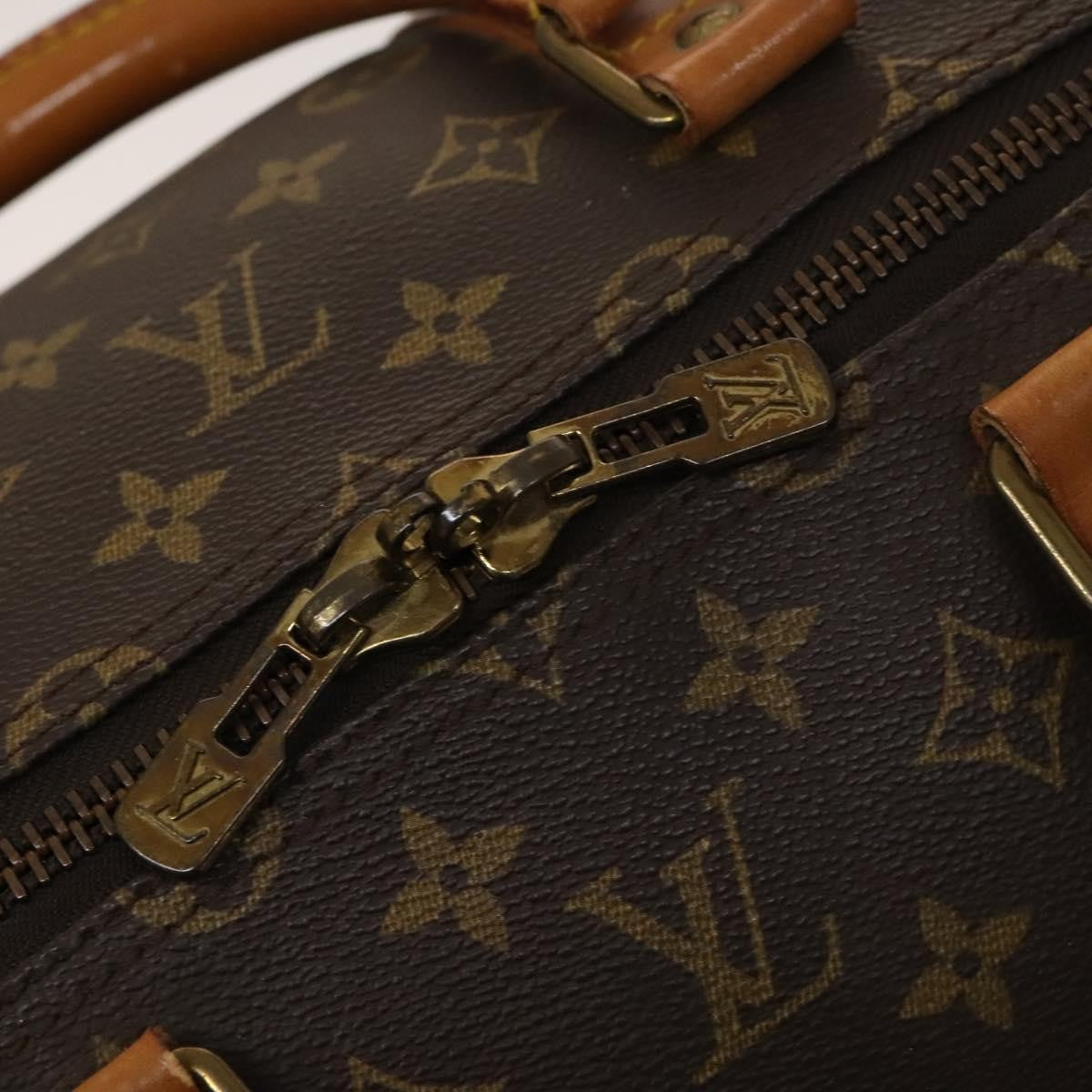 Louis Vuitton Keepall Bag Monogram Canvas, BROWN, CANVAS, Travel bag