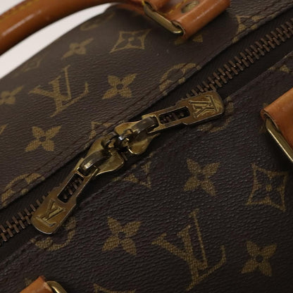 Louis Vuitton Keepall Bag Monogram Canvas, BROWN, CANVAS, Travel bag