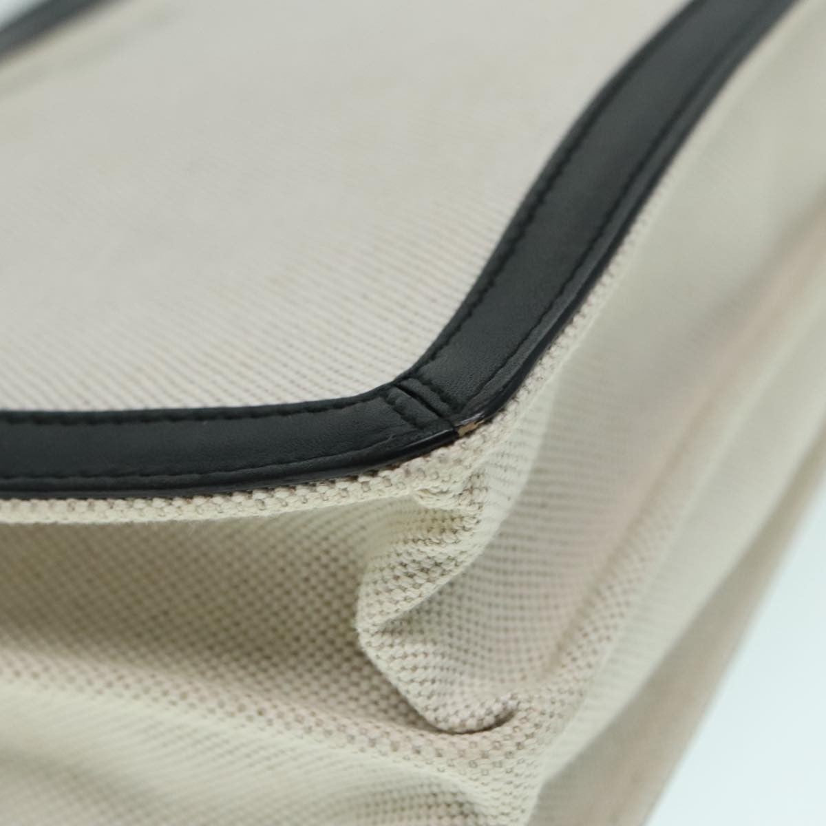 Balenciaga Navy Pochette Canvas and Leather, WHITE, CANVAS, Shoulder bag