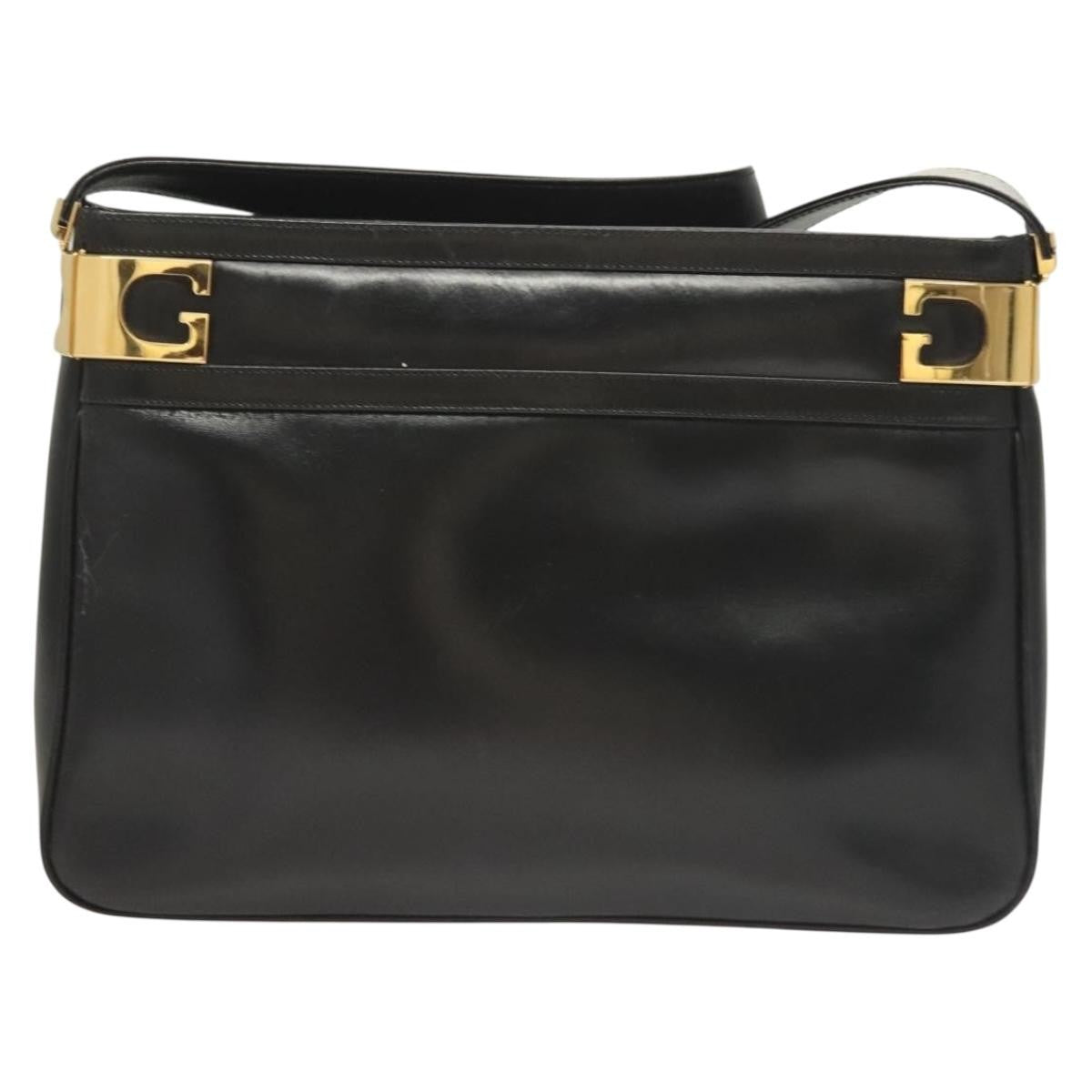 Gucci Vintage Shoulder Bag Leather, BLACK, LEATHER, Shoulder bag