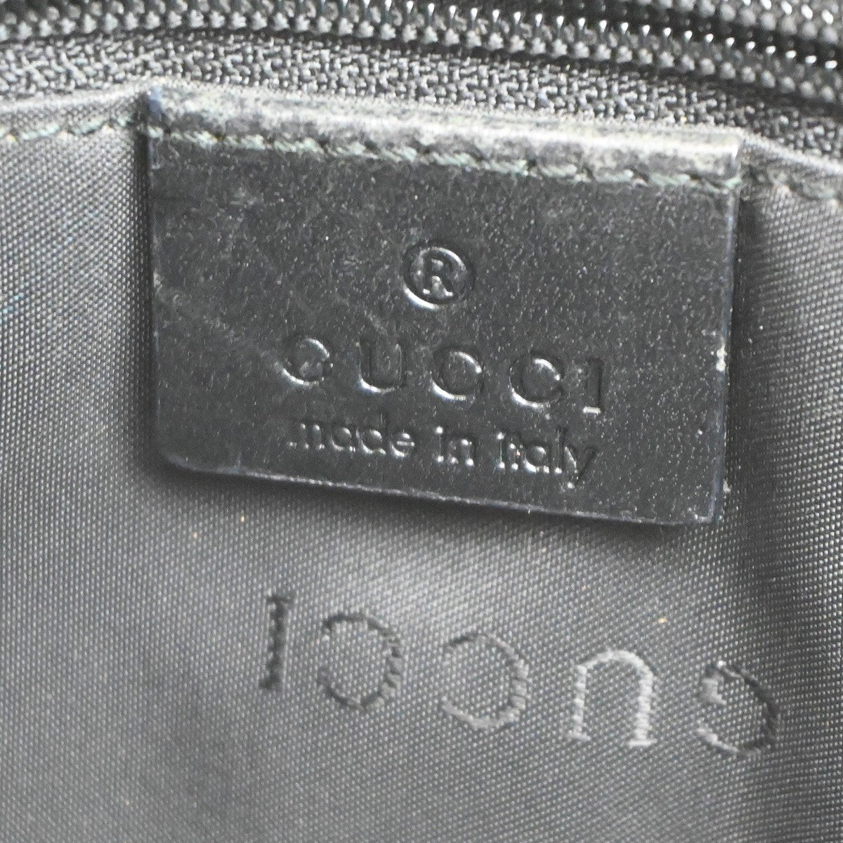 Gucci Vintage Bamboo Handle Tote Nylon, BLACK, NYLON, Tote bag