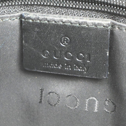 Gucci Vintage Bamboo Handle Tote Nylon, BLACK, NYLON, Tote bag