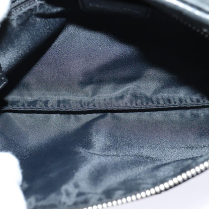 Christian Dior Vintage Street Chic Shoulder Handbag Diorissimo Canvas with Leather, BLACK, CANVAS, Shoulder bag