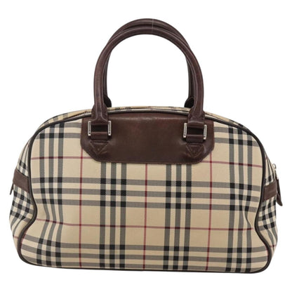 Burberry Nova Check Bowling Bag Canvas, BEIGE, CANVAS, Travel bag