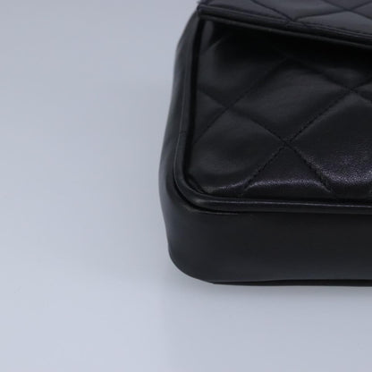 Chanel Vintage CC Flap Waist Bag Quilted Leather, BLACK, LEATHER, Clutche & pouche