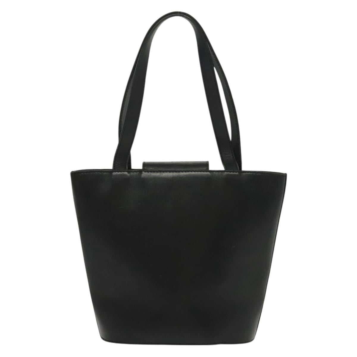 Salvatore Ferragamo Vintage Handbag Leather, BLACK, LEATHER, Handbag